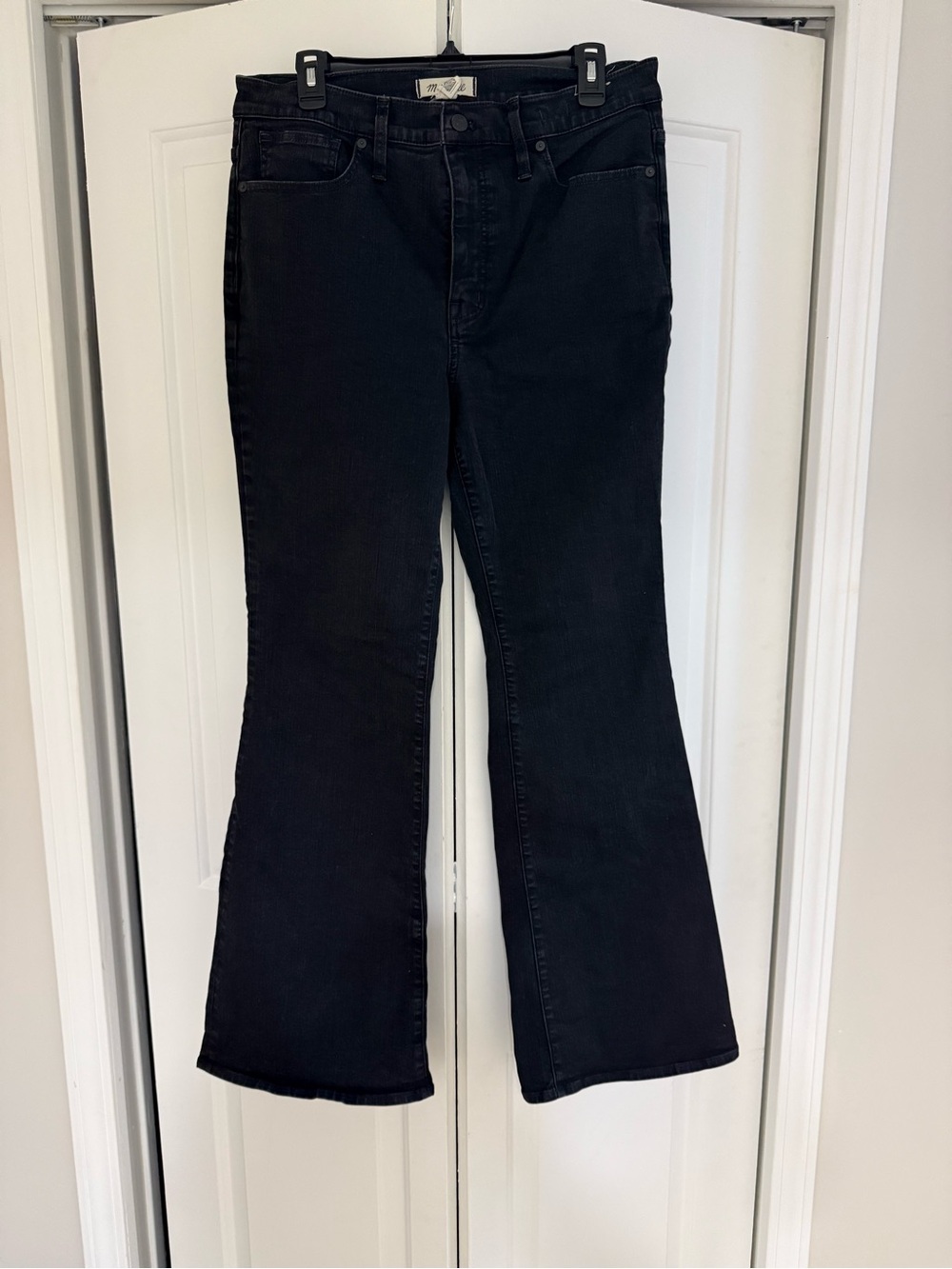 Madewell Skinny Flare Black Flare Jeans Waist 31